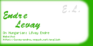 endre levay business card